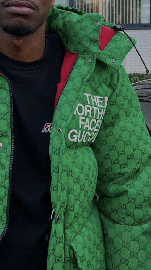 GUCCI X The North Face Green Puffer Winter Coat Unisex